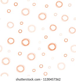 Light Red, Yellow vector seamless cover with spots. Blurred decorative design in abstract style with bubbles. Pattern can be used for ads, leaflets.