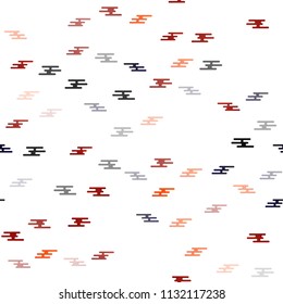 Light Red, Yellow vector seamless cover with long lines. Lines on blurred abstract background with gradient. The pattern can be used for busines ad, booklets, leaflets