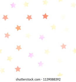 Light Red, Yellow vector seamless background with colored stars. Modern geometrical abstract illustration with stars. Best design for your ad, poster, banner.