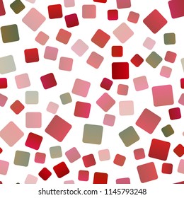 Light Red, Yellow vector seamless pattern in square style. Beautiful illustration with rectangles and squares. Modern template for your landing page.
