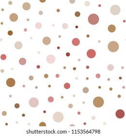 Light Red, Yellow vector seamless backdrop with dots. Abstract illustration with colored bubbles in nature style. Template for business cards, websites.