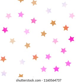 Light Red, Yellow vector seamless layout with bright stars. Decorative shining illustration with stars on abstract template. Smart design for your business advert.