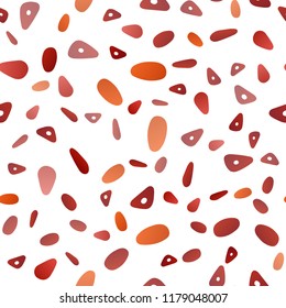Light Red, Yellow vector seamless backdrop with  organic shapes and circles. Glitter abstract illustration with spheres, triangular lines. Smart design for your business advert.