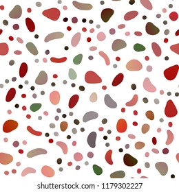 Light Red, Yellow vector seamless background with bubbles. Abstract illustration with colored bubbles in nature style. Trendy design for wallpaper, fabric makers.