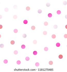 Light Red, Yellow vector seamless template with circles. Beautiful colored illustration with blurred circles in nature style. The pattern can be used for aqua ad, booklets.