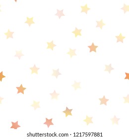 Light Red, Yellow vector seamless pattern with christmas stars. Decorative shining illustration with stars on abstract template. The pattern can be used for new year ad, booklets.