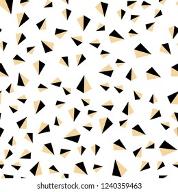 Light Red, Yellow vector seamless, isometric layout with lines, triangles. Beautiful illustration with triangles in nature style. Design for textile, fabric, wallpapers.