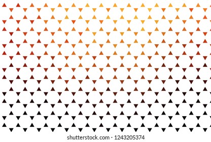 Light Red, Yellow vector seamless template with crystals, triangles. Glitter abstract illustration with triangular shapes. Pattern for design of window blinds, curtains.