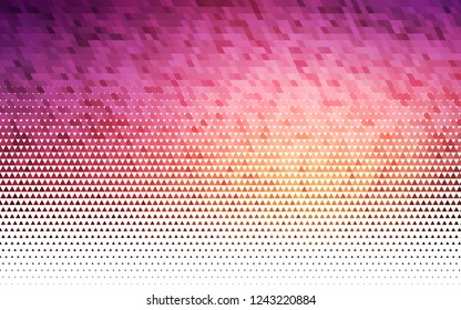 Light Red, Yellow vector seamless backdrop with lines, triangles. Illustration with set of colorful triangles. Pattern for trendy fabric, wallpapers.