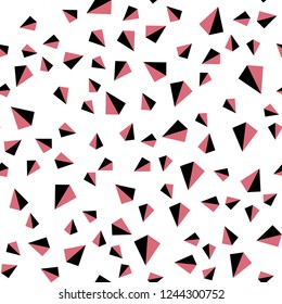 Light Red, Yellow vector seamless, isometric background with triangles. Triangles on abstract background with colorful gradient. Template for business cards, websites.