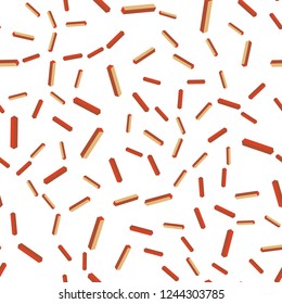 Light Red, Yellow vector seamless, isometric template with repeated sticks. Modern geometrical abstract illustration with Lines. Design for textile, fabric, wallpapers.