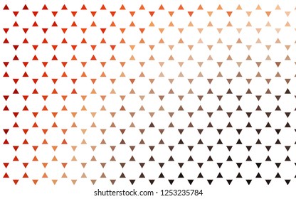 Light Red, Yellow vector seamless layout with lines, triangles. Decorative design in abstract style with triangles. Template for business cards, websites.