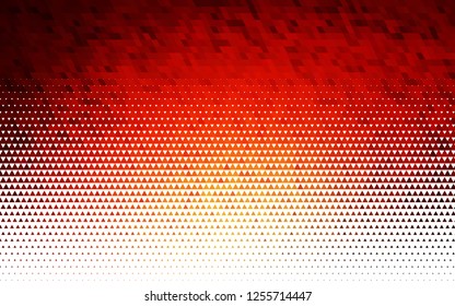 Light Red, Yellow vector seamless texture in triangular style. Decorative design in abstract style with triangles. Pattern for design of window blinds, curtains.