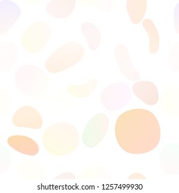 Light Red, Yellow vector seamless cover with circles. Glitter abstract illustration with blurred drops of rain. Pattern for design of fabric, wallpapers.
