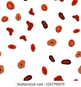 Light Red, Yellow vector seamless layout with circle shapes. Blurred decorative design in abstract style with bubbles. Design for textile, fabric, wallpapers.