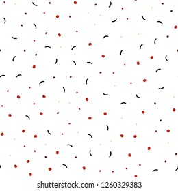 Light Red, Yellow vector seamless backdrop with dots and lines. Design with connection of dots and lines on colorful background. Design for textile, fabric, wallpapers.