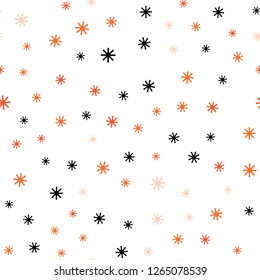 Light Red, Yellow vector seamless background with xmas snowflakes. Colorful snowflakes with gradient on abstract background. Pattern for trendy fabric, wallpapers.
