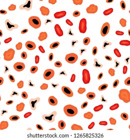 Light Red, Yellow vector seamless background with bubbles. Blurred decorative design in abstract style with bubbles. Pattern for trendy fabric, wallpapers.