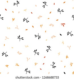 Light Red, Yellow vector seamless natural pattern with leaves. leaves on elegant natural pattern with gradient. Pattern for design of window blinds, curtains.
