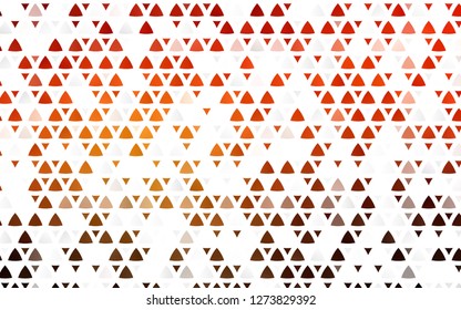 Light Red, Yellow vector seamless cover in polygonal style. Triangles on abstract background with colorful gradient. Pattern for design of fabric, wallpapers.