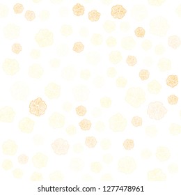 Light Red, Yellow vector seamless doodle layout with flowers. Colorful illustration in doodle style with flowers. Pattern for trendy fabric, wallpapers.