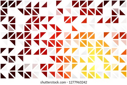 Light Red, Yellow vector seamless backdrop with lines, triangles. Decorative design in abstract style with triangles. Pattern for design of window blinds, curtains.