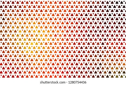 Light Red, Yellow vector seamless template with crystals, triangles. Triangles on abstract background with colorful gradient. Pattern for trendy fabric, wallpapers.