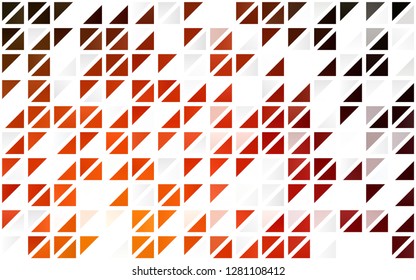 Light Red, Yellow vector seamless template with crystals, triangles. Modern abstract illustration with colorful triangles. Pattern for design of window blinds, curtains.
