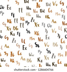 Light Red, Yellow vector seamless pattern with ABC symbols. Abstract illustration with colored latin alphabet. Design for wallpaper, fabric makers.
