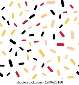 Light Red, Yellow vector seamless texture with colored lines. Lines on blurred abstract background with gradient. The pattern for ad, booklets, leaflets.
