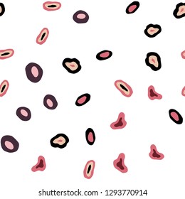 Light Red, Yellow vector seamless backdrop with dots. Glitter abstract illustration with blurred drops of rain. Pattern for design of fabric, wallpapers.