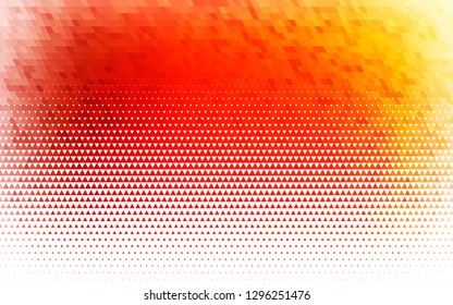 Light Red, Yellow vector seamless pattern in polygonal style. Triangles on abstract background with colorful gradient. Template for business cards, websites.