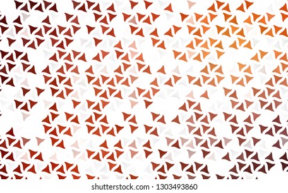 Light Red, Yellow vector seamless template with crystals, triangles. Glitter abstract illustration with triangular shapes. Trendy design for wallpaper, fabric makers.