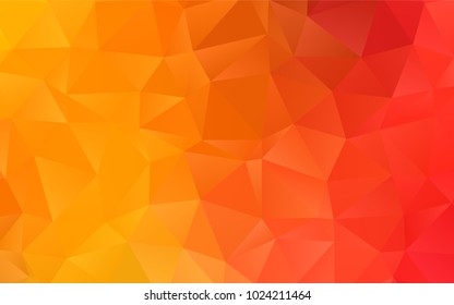 Light Red, Yellow vector shining triangular template. An elegant bright illustration with gradient. The polygonal design can be used for your web site.