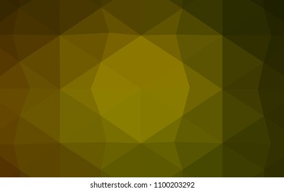 Light Red, Yellow vector shining triangular backdrop. Colorful abstract illustration with gradient. The template for cell phone's backgrounds.