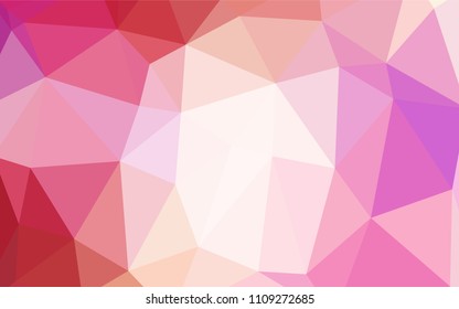 Light Red, Yellow vector shining triangular cover. A completely new color illustration in a  polygonal style. That new template can be used for your brand book.