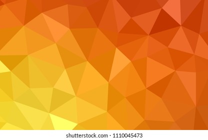 Light Red, Yellow vector shining triangular backdrop. Elegant bright polygonal illustration with gradient. Textured pattern for your backgrounds.