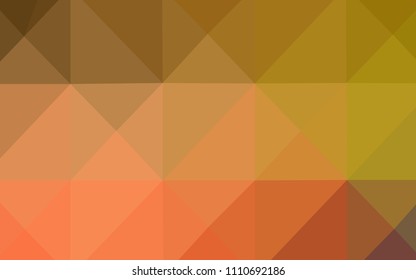 Light Red, Yellow vector shining triangular cover. Modern geometrical abstract illustration with gradient. The best triangular design for your business.