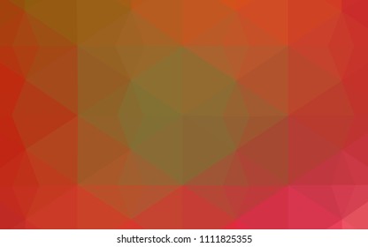 Light Red, Yellow vector shining triangular cover. Polygonal abstract illustration with gradient. Polygonal design for your web site.