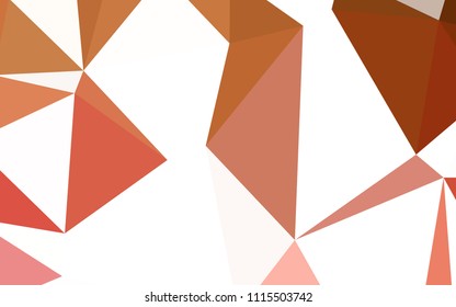 Light Red, Yellow vector shining triangular backdrop. A sample with polygonal shapes. New template for your brand book.