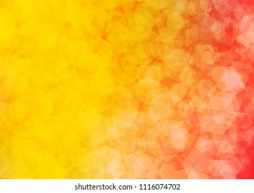 Light Red, Yellow vector shining hexagonal template. Modern geometrical abstract illustration with gradient. A new texture for your design.