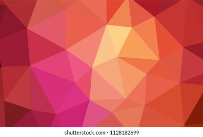 Light Red, Yellow vector shining triangular layout. Elegant bright polygonal illustration with gradient. Completely new template for your banner.