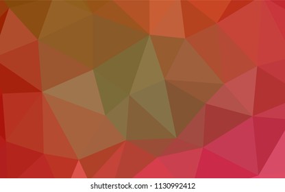 Light Red, Yellow vector shining triangular backdrop. Glitter abstract illustration with an elegant triangles. A completely new design for your leaflet.