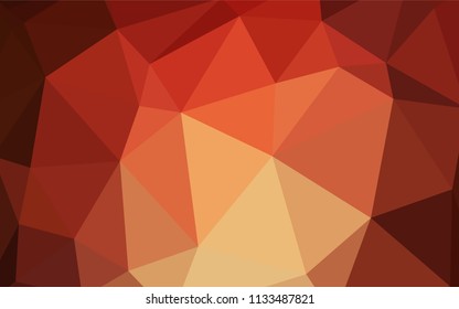 Light Red, Yellow vector shining triangular layout. A sample with polygonal shapes. New template for your brand book.