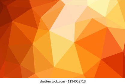 Light Red, Yellow vector shining triangular cover. Colorful abstract illustration with triangles. Template for cell phone's backgrounds.