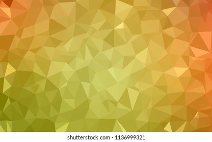 Light Red, Yellow vector shining triangular layout. Colorful illustration in polygonal style with gradient. Brand new style for your business design.