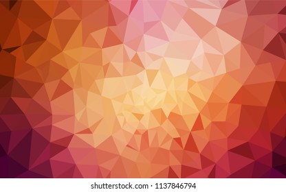 Light Red, Yellow vector shining triangular layout. Colorful abstract illustration with triangles. Brand new style for your business design.
