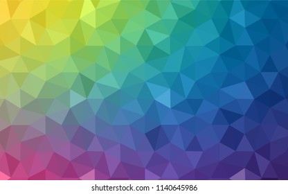 Light Red, Yellow vector shining triangular cover. Colorful abstract illustration with triangles. Triangular pattern for your design.
