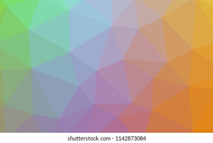 Light Red, Yellow vector shining triangular cover. Polygonal abstract illustration with gradient. Template for cell phone's backgrounds.