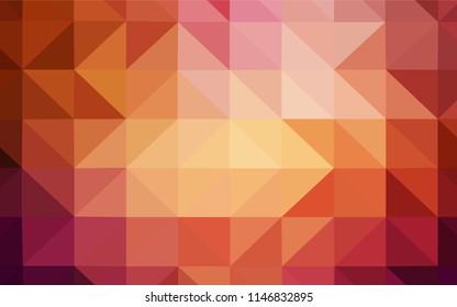 Light Red, Yellow vector shining triangular layout. A sample with polygonal shapes. Triangular pattern for your design.
